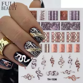 Наклейки для ногтей в стиле панк, наклейки для дизайна ногтей в стиле камеи, разноцветные слайдеры, декор для маникюра