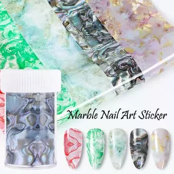 Наклейки для переноса наклеек из фольги для ногтей серии Marble-Grain