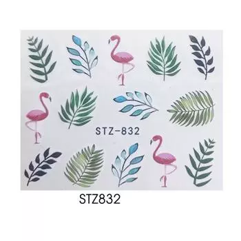 Наклейки для переноса воды, наклейки с цветами и листьями, летний маникюрный декор «сделай сам», One Size
