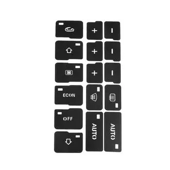 Наклейки для ремонта кнопок кондиционера автомобиля. Черная накладка с белым шрифтом. Обеспечивает четкую видимость. Разработано для формата A4 B6 B7. CHINA