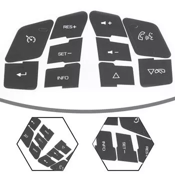 Наклейки для ремонта кнопок рулевого колеса Наклейки для ремонта изношенных и отслаивающихся кнопок рулевого колеса Наклейка для ремонта кнопок Corvette C6 Наклейки для ремонта кнопок CHINA