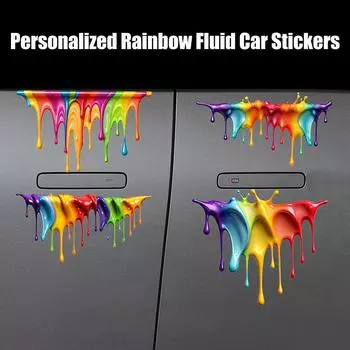 Наклейки для салона автомобиля с жидкой краской дофаминового цвета, светоотражающие виниловые декоративные наклейки для автомобильных фар, водонепроницаемые наклейки