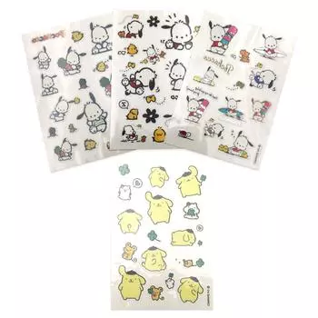 Наклейки для татуировки Sanrio Pom Pom Purin Pochaco, набор из 4 предметов, 1 комплект, разноцветные