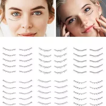 Наклейки для татуировок нижних ресниц, имитация натуральных водонепроницаемых одноразовых накладок для татуировок нижних ресниц, ленивый инструмент для макияжа G