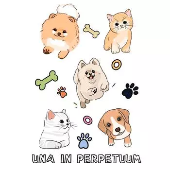 Наклейки для татуировок с изображением животных, цветные, 2 шт.