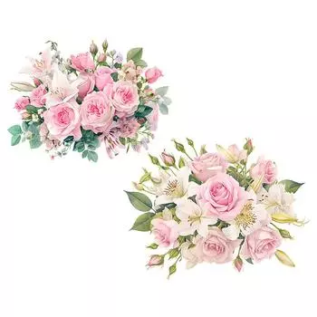 Наклейки для ванной комнаты и туалета, современные минималистичные, красивые, с цветочным узором, самоклеящиеся картины для украшения ванной комнаты и гостиной