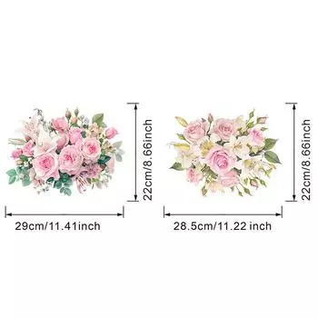 Наклейки для ванной комнаты и туалета, современные минималистичные, красивые, с цветочным узором, самоклеящиеся картины для украшения ванной комнаты и гостиной