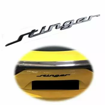 Наклейки Emblem Grill Black, логотип-нашивка на дверь багажника STINGER для Kia Stinger 2018-2020 гг.