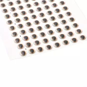 Наклейки-глаза для рыболовной приманки 12 мм 3D-голографические 6mm красный