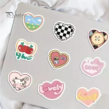 Наклейки Handaccount DIY Самоклеящиеся Водонепроницаемые Наклейки Граффити Сердце Пот Sets