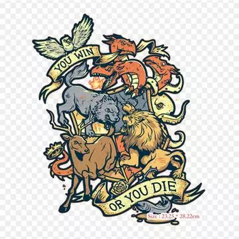 Наклейки «Игра престолов» Дейенерис Таргариен Тирион Лан Утюг на термопереносной печати Виниловые нашивки Наклейка для одежды DIY Аппликации Моющиеся нашивки