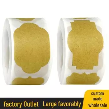 Наклейки из крафт-бумаги в рулонах для упаковки выпечки 250 stickers/50mm*30mm