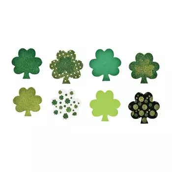 Наклейки ко Дню Святого Патрика, зеленые, легкие, в форме клевера, красивые, молитесь о пришествии удачи, блестящий вид, клеверный лист
