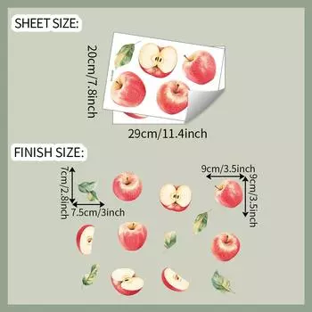 Наклейки «Красные яблоки» для кухонных шкафов, столовой, домашнего фона и украшения стен