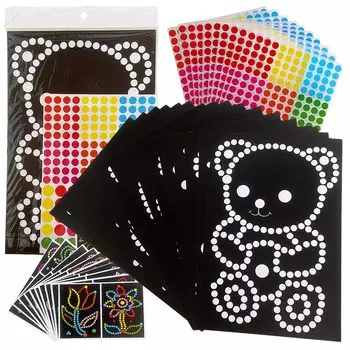 Наклейки Монтессори Дети могут спокойно сосредоточиться в детском саду Набор для наклеивания наклеек 26 видов в индивидуальной упаковке Образовательная работа Монтессори Черный