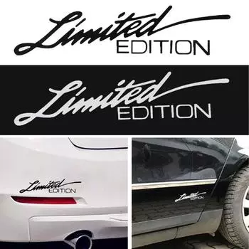 Наклейки на автомобиль Наклейка на английском языке ОГРАНИЧЕННЫЙ ВЫПУСК Модные украшения для стекла кузова автомобиля Светоотражающая лазерная наклейка Светоотражающие наклейки на автомобиль чёрный