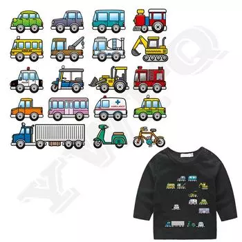 Наклейки на автомобиль с героями мультфильмов, забавные бытовые наклейки для мальчиков, одежда «сделай сам», моющиеся термопереводные нашивки