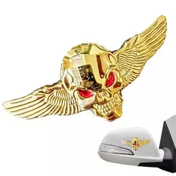 Наклейки на автомобиль с крыльями ангела 3D металлический скелет эмблема автомобиля декоративная наклейка металлическая авто эмблема модные значки автомобиля наклейки ткань чёрный