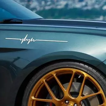 Наклейки на автомобиль с полосой ЭКГ, виниловые водонепроницаемые наклейки, крутые лазерные светоотражающие наклейки для автомобилей, грузовиков, мотоциклов, аксессуары для декора