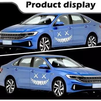 Наклейки на автомобиль с улыбающимся лицом демона, светоотражающая наклейка на заднее лобовое стекло, забавная наклейка на автомобиль для украшения кузова автомобиля, наклейка на окно 20CMx13CM