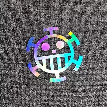 Наклейки на автомобиль Trafalgar Law Pirates Laser светоотражающие украшения для крышки топливного бака бампера багажника окна мотоцикла планшета телефона C40 11x11cm