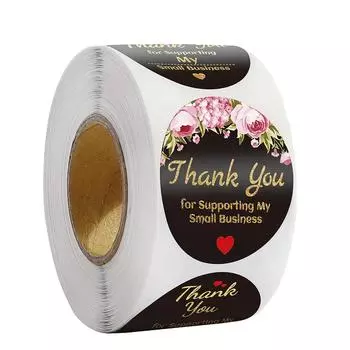 Наклейки на чехол с именем ребенка 8 стилей Упаковка с цветами благодарности X041 A20-500pcs-2.5cm