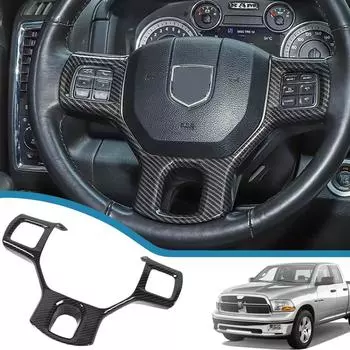 Наклейки на декоративную панель рулевого колеса автомобиля для Dodge RAM 2010 2011 2012 2013 2014 2015 2016 2017 Авто Интерьер красный