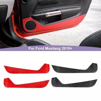 Наклейки на дверь автомобиля с защитой от ударов, подходят для Ford Mustang 2015, аксессуары для интерьера красный