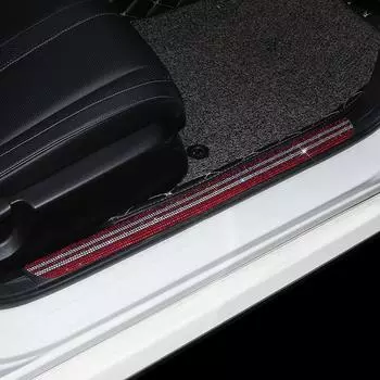 Наклейки на двери автомобиля Наклейки для предотвращения столкновений Наклейка на бампер автомобиля с бриллиантовым кристаллом Защитная накладка на порог автомобиля, устойчивая к царапинам Автомобильные аксессуары чёрный