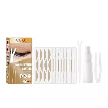 Наклейки на двойное веко Eelhoe, водные самоклеящиеся кружевные бесшовные натуральные невидимые без клея дышащие и прочные зажимы, набор S