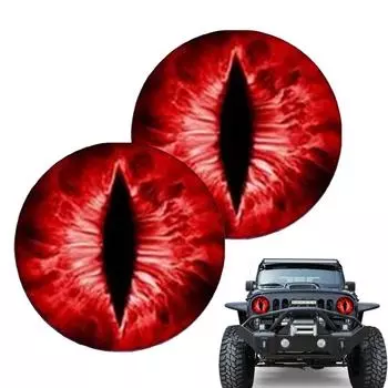 Наклейки на фары автомобиля, круглые наклейки на фары автомобиля, 3D стереоскопический дизайн, декоративные наклейки для почти автомобилей и грузовиков синий