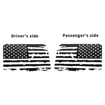 Наклейки на флаг заднего стекла автомобиля слева и справа для Wrangler Jl 4 двери 2018-2021