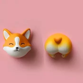 Наклейки на холодильник в виде головы и хвоста животного, милые магниты панды, магнитные наклейки, украшения для холодильника, самоклеящийся лист для DIY