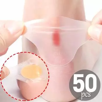 Наклейки на каблуки для спортивной обуви Наклейки на истирание стопы Наклейки на высокие каблуки, устойчивые к истиранию Прозрачные невидимые наклейки Тонкие наклейки на стопу PE sandwich-50pcs