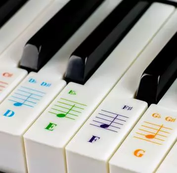 Наклейки на клавиши QMG Piano для клавиатуры, прозрачные и съемные, с бесплатной электронной книгой Piano 49/61/76/88 -