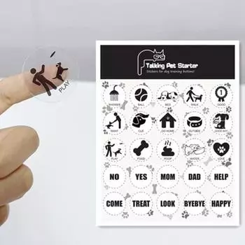 Наклейки на кнопку записи дрессировки собак Кнопка «Говорящий питомец» Интерактивные наклейки Научите свою собаку говорить, что она хочет делать