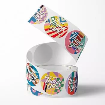 Наклейки на кофе 8 стилей Открытка с благодарностью X043 A11-500pcs-2.5cm