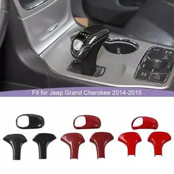 Наклейки на крышку коробки передач для салона автомобиля для Jeep Grand Cherokee 2014-2015 ABS Аксессуары для салона красный