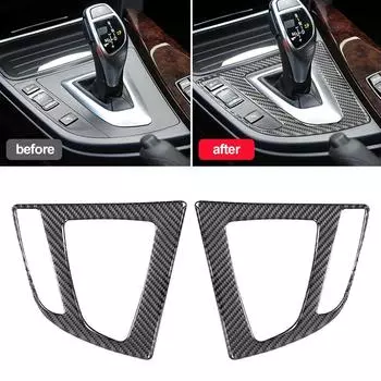 Наклейки на крышку панели переключения передач автомобиля, декоративные наклейки из углеродного волокна для BMW 3 4 серии F32 F30 F31 F33 F34 F36 3GT 2014-2017