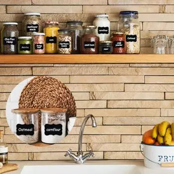 Наклейки на кухонные банки Банки Бутылочки для специй Стираемая этикетка Бумага Бытовые банки Этикетки на бутылки Этикетки Наклейки для кухонного органайзера