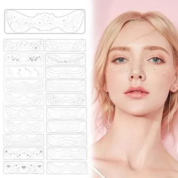Наклейки на лицо с веснушками Водонепроницаемые наклейки с бриллиантами Экологичные наклейки для лица Наклейки для бровей Маскарадное лицо One Size