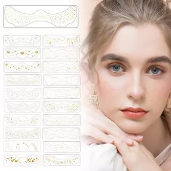 Наклейки на лицо с веснушками Водонепроницаемые наклейки с бриллиантами Экологичные наклейки для лица Наклейки для бровей Маскарадное лицо One Size