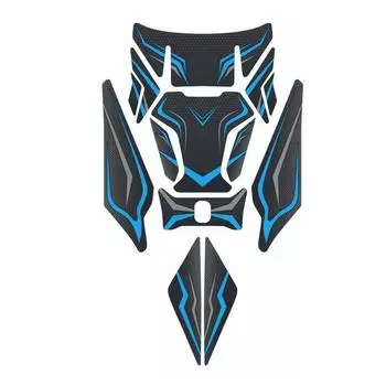 Наклейки на масляный бак, устойчивые к царапинам накладки на масляный бак мотоцикла, устойчивые к выцветанию наклейки на боковые наколенники, водонепроницаемые наклейки на накладки на бак синий