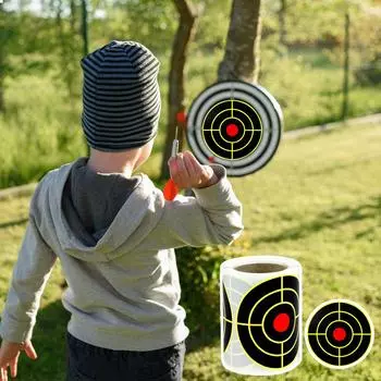 Наклейки на мишень Splatter, 100 шт., самоклеящиеся наклейки на мишени Splatter, 3-дюймовые бумажные мишени, реактивные мишени для стрельбы One Size