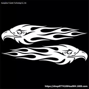 Наклейки на мотоциклы Eagle Flame: Водонепроницаемая, солнцезащитная, устойчивая к царапинам пара.