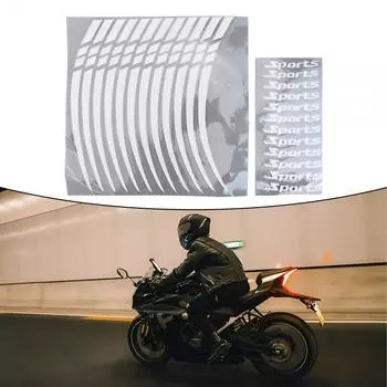 Наклейки на обода колес мотоцикла, светоотражающие наклейки, набор из 12 штук для всех моделей