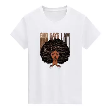 Наклейки на одежду, афро-женская нашивка, толстовки своими руками, футболка Parches Ropa, термопереносная нашивка, Бог говорит, что я королева