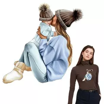 Наклейки на одежду для малышей, модные наклейки в полоску для мамы, аппликация в полоску, аксессуары «сделай сам», наклейки на джинсы, наклейки с железными заплатками 7x7cm