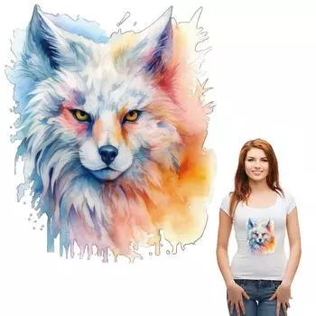 Наклейки на одежду с белой лисой, наклейки большого размера, аксессуары для одежды, новые моющиеся нашивки для теплопередачи своими руками, принт на футболке