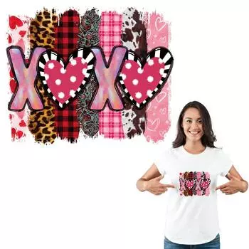 Наклейки на одежду Xoxo Valentine, наклейки Parches Ropa, футболки, аппликации с термопрессом, толстовки с капюшоном, термонашивки своими руками
